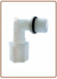 Intermedio a gomito maschio NY Ø tubo - filetto BSP M. con dado compressione e o-ring