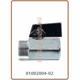 Valvola minisfera M.F. maniglia nera 3/8" x 3/8" (20)