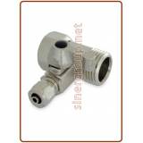 Ball valve with compression fitting - Tube 1/4" - Thread 3/8" M. x 3/8" F.
