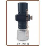 Carbon-Tech riduttore di pressione Co2 per bombole ricaricabili 0,5-5 BAR - W21,8 Nero