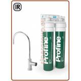 Profine Kit Pfas Medium sistema filtro acqua, Testata, Rubinetto 0,5 micron