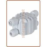 Valvola Shut-Off (bianca) con innesti rapidi 1/4"