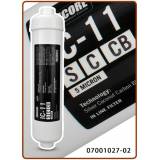 Ionicore IC-11SCCB Silver coconut carbon block in line filter 1/4" NPT 2,5"x11" - 5 micron (25)