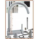 3072 3-way folding under window faucet 3/8" Glazed chrome