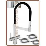 3087 stainless steel metal free 3-way faucet 3/8"
