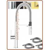 3312 Rubinetto a molla acciaio inox 304 3 vie 3/8" senza metalli pesanti con docking magnetico