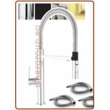 3316 Rubinetto a molla acciaio inox 304 3 vie 3/8" senza metalli pesanti con docking magnetico