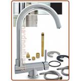 3332 3-way Under window folding stainless steel faucet 3/8"