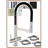 3342 3-way Spring stainless steel faucet 3/8"