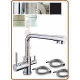 3346 3-way stainless steel faucet 3/8"