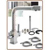 3348 rubinetto a molla 3 vie acciaio inox 3/8"