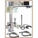 3050 3-way stainless steel faucet 3/8"