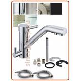 3352 rubinetto 3 vie acciaio inox 3/8"