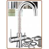 3368 rubinetto 3 vie acciaio inox 3/8"