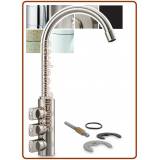 3393 Rubinetto di prelievo 3 vie acciaio inox 1/4"