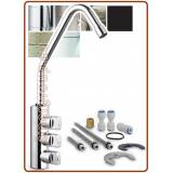 3394 Rubinetto di prelievo 3 vie acciaio inox 1/4"