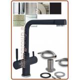 4007 4-way mix faucet 3/8" Matt black