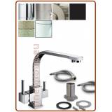 4021 Rubinetto acciaio inox 304 4 vie 3/8"