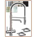 5340 Rubinetto mix a molla acciaio inox 304 5 vie 3/8"