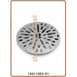 Round drip Trays for mechanical fonts polished STAINLESS STEEL - OD 120 mm. - with grid