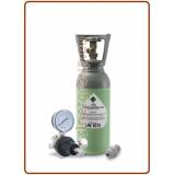 Kit gasatura con bombola CO2 ricaricabile in acciaio 2 kg attacco W21,8 + riduttore di pressione 0–7 bar