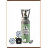 Kit gasatura con bombola CO2 ricaricabile in acciaio 2 kg attacco W21,8 + riduttore di pressione 0-7 bar