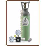 Kit gasatura con bombola Co2 in acciaio ricaricabile 4Kg. con valvola residuale + riduttore di pressione 0-7 bar
