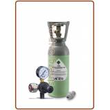 Kit gasatura con bombola CO2 ricaricabile in acciaio 2 kg attacco W21,8 + riduttore di pressione 7 bar