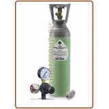 Kit gasatura con bombola Co2 in acciaio ricaricabile 4Kg. con valvola residuale + riduttore di pressione 7 bar