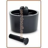Feet with rivet fixing (HxOD) 26,7x16 mm. - hole OD 8mm.
