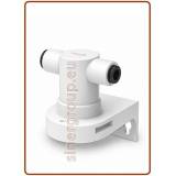 Refiner single polypropylene filter head with shut-off valve and integrated bracket 8mm., 3/8", 10mm. quick fit (24)
