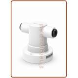 Refiner testata in polipropilene con valvola shut off senza staffa incorporata 1/4", 8mm., 3/8", 10mm. quick fit (24)