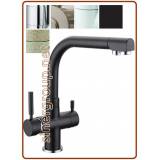 3023 3-way faucet 3/8" Matt Black