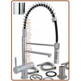 3338 3-way Spring stainless steel faucet 3/8"