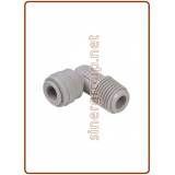 Gomito filettato Ø tubo  - filetto NPTF 1/4" x 1/8