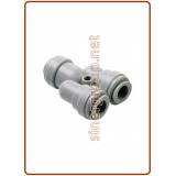 Intermedio a Y 2 vie Ø tubo entrata - Ø tubi uscita 1/4" x 1/4"