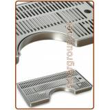 Rounded drip Trays for mechanical fonts STAINLESS STEEL - 400 x 220 x OD 130mm.