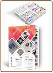 CS Series water softeners A4 glossy coated paper 250gr. printed folded leaflets - ITA./ENG.
