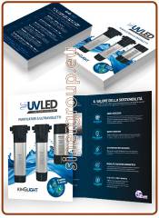 UV LED King Light pieghevoli stampati a portafoglio A4 carta patinata lucida 130gr. - ITA