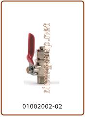 Valvola a sfera filetto 1/4" x innesto a compressione tubo 3/8"