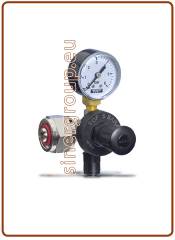 XS Co2 pressure reducer rechargeable cylinder 7 BAR IN: W21,8-14FIL.X1" Key-30 Out: 1/8" f. thread
