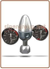 SR-02 ADV Riduttore di pressione Co2 per bombole ricaricabili 21.8x1/14" (2 manometri)
