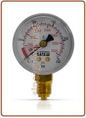 Replacement Co2 pressure gauge Ø50-Scale BAR and PSI-Full scale 250 BAR for cod. 01012002-02