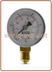 Replacement Co2 pressure gauge Ø50-Scale BAR and PSI-Full scale 10 BAR-Notch 7 BAR for cod. 01012002-02