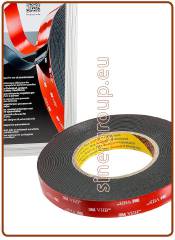 3M Nastro Biadesivo 5952F - 19mm x 11mt., Spessore: 1,1mm, Nero