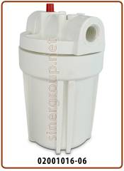 5" standard housing - IN-OUT 1/2" pressure relief button white (15)