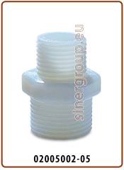 Terminale diritto NY filetto BSP - filetto BSP 3/4" x 1/2"