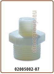 Straight adaptor NY BSP thread - BSP thread 1" x 1/2"