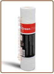 Green filter wound polypropylene cartridge 9-3/4" - 1 micron (50)
