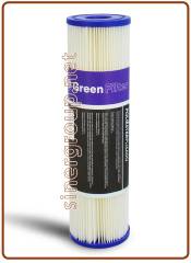 Green filter pleated polyester cartridge 9-3/4" - 1 micron (50)
